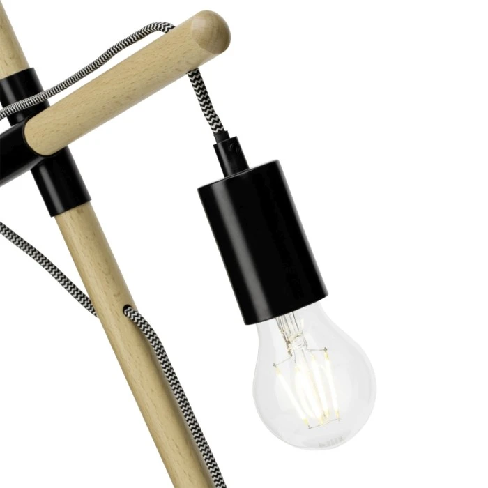 Brilliant Leuchten Jarbo Tischleuchte Schwarz, Holz dunkel, 1-flammig 4 Brilliant Leuchten Jarbo Tischleuchte Schwarz, Holz dunkel, 1-flammig – Bild 2