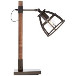 Brilliant Leuchten Matrix Tischleuchte Schwarz, Holz dunkel, 1-flammig -Günstiges Tischlampen Geschäft brilliant leuchten matrix tischleuchte 99135 46 10