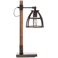 Brilliant Leuchten Matrix Tischleuchte Schwarz, Holz dunkel, 1-flammig -Günstiges Tischlampen Geschäft brilliant leuchten matrix tischleuchte 99135 46 6