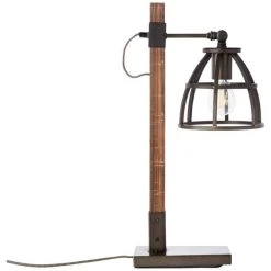 Brilliant Leuchten Matrix Tischleuchte Schwarz, Holz dunkel, 1-flammig -Günstiges Tischlampen Geschäft brilliant leuchten matrix tischleuchte 99135 46 7