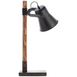 Brilliant Leuchten Plow Tischleuchte Schwarz, Holz dunkel, 1-flammig -Günstiges Tischlampen Geschäft brilliant leuchten plow tischleuchte 82149 46 10