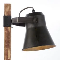Brilliant Leuchten Plow Tischleuchte Schwarz, Holz dunkel, 1-flammig -Günstiges Tischlampen Geschäft brilliant leuchten plow tischleuchte 82149 46 14