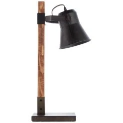 Brilliant Leuchten Plow Tischleuchte Schwarz, Holz dunkel, 1-flammig -Günstiges Tischlampen Geschäft brilliant leuchten plow tischleuchte 82149 46 4