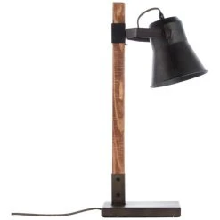 Brilliant Leuchten Plow Tischleuchte Schwarz, Holz dunkel, 1-flammig -Günstiges Tischlampen Geschäft brilliant leuchten plow tischleuchte 82149 46 5