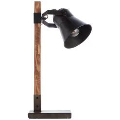 Brilliant Leuchten Plow Tischleuchte Schwarz, Holz dunkel, 1-flammig -Günstiges Tischlampen Geschäft brilliant leuchten plow tischleuchte 82149 46 9