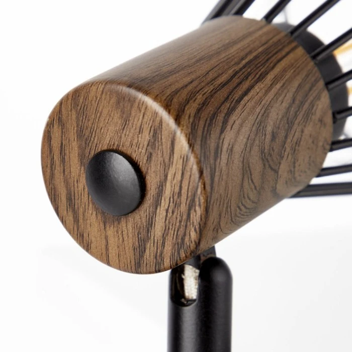 Brilliant Leuchten Brilliant Manama Klemmleuchte Schwarz, Holz dunkel, 1-flammig 7 Brilliant Leuchten Brilliant Manama Klemmleuchte Schwarz, Holz dunkel, 1-flammig – Bild 5