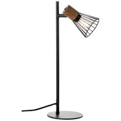 Brilliant Leuchten Brilliant Manama Tischleuchte Schwarz, Holz dunkel, 1-flammig -Günstiges Tischlampen Geschäft brilliant manama tischleuchte 78148 76 6