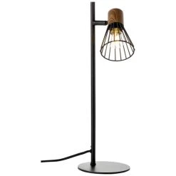 Brilliant Leuchten Brilliant Manama Tischleuchte Schwarz, Holz dunkel, 1-flammig -Günstiges Tischlampen Geschäft brilliant manama tischleuchte 78148 76 8