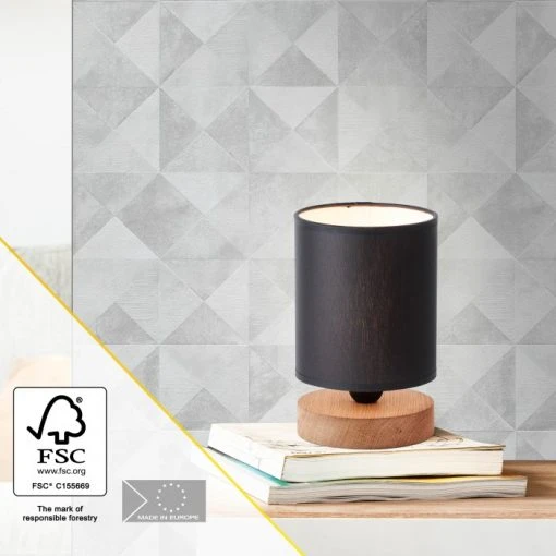 Brilliant Leuchten Brilliant Vonnie Tischleuchte Weiß, Holz hell, 1-flammig -Günstiges Tischlampen Geschäft brilliant vonnie tischleuchte 93094 76 0