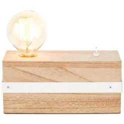 Brilliant Leuchten Brilliant White Wood Tischleuchte Grau, Holz hell, 1-flammig