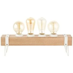 Brilliant Leuchten Brilliant White Wood Tischleuchte Grau, Holz hell, 4-flammig -Günstiges Tischlampen Geschäft brilliant white wood tischleuchte hk18247s75 6