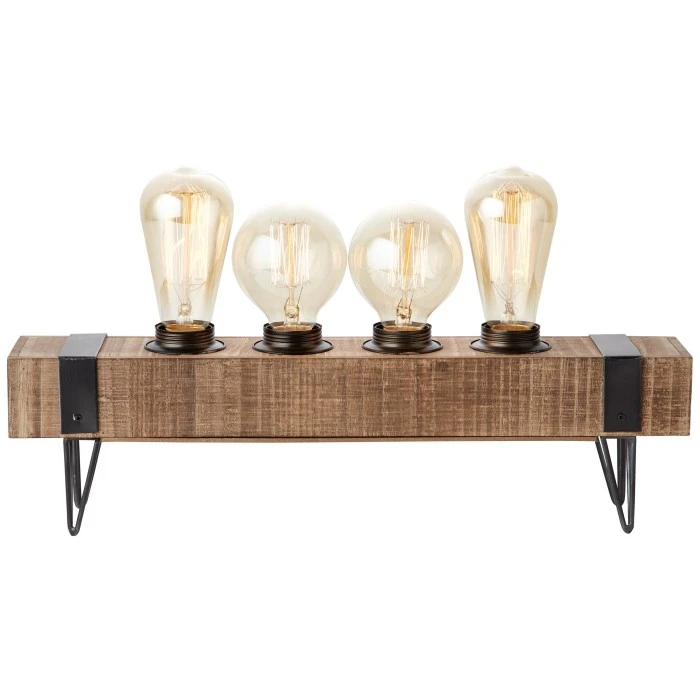 Brilliant Leuchten Brilliant Woodhill Tischleuchte Schwarz, Holz dunkel, 4-flammig 10 Brilliant Leuchten Brilliant Woodhill Tischleuchte Schwarz, Holz dunkel, 4-flammig – Bild 8