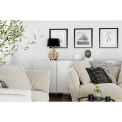 By Rydens Granada Tischleuchte Schwarz, Holz hell, 1-flammig