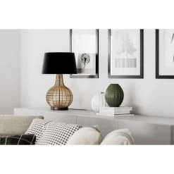 By Rydens Granada Tischleuchte Schwarz, Holz hell, 1-flammig -Günstiges Tischlampen Geschäft by rydens granada tischleuchte 4002270 5507 3