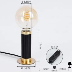 Hofstein Caledonia Tischleuchte Messing, Schwarz, 1-flammig 15 Hofstein Caledonia Tischleuchte Messing, Schwarz, 1-flammig -Günstiges Tischlampen Geschäft caledonia tischleuchte h3396254 3