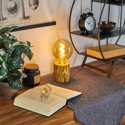 Hofstein Canard Tischleuchte Schwarz, Naturfarben, 1-flammig -Günstiges Tischlampen Geschäft canard tischleuchte h3451021 9