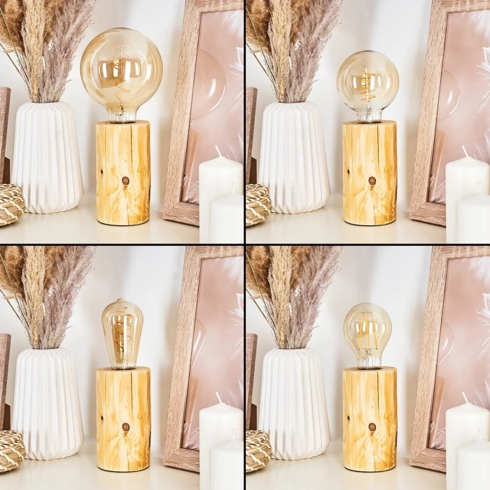 Hofstein Canedo Tischleuchte Braun, 1-flammig 4 Hofstein Canedo Tischleuchte Braun, 1-flammig – Bild 2