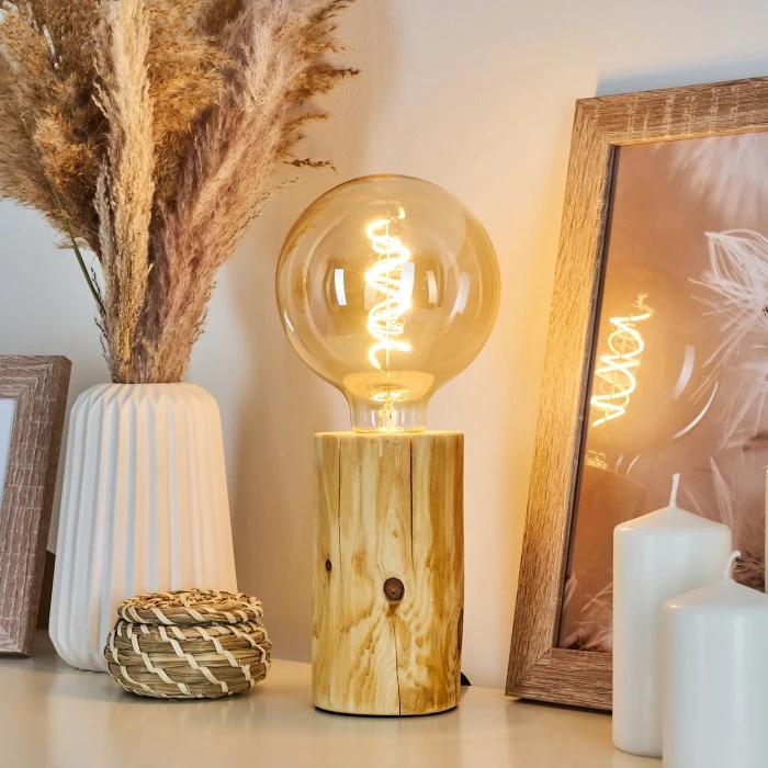 Hofstein Canedo Tischleuchte Braun, 1-flammig 11 Hofstein Canedo Tischleuchte Braun, 1-flammig – Bild 9