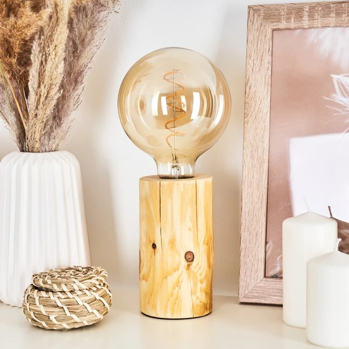 Hofstein Canedo Tischleuchte Braun, 1-flammig 12 Hofstein Canedo Tischleuchte Braun, 1-flammig – Bild 10