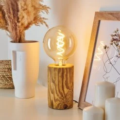 Hofstein Canedo Tischleuchte Schwarz, Naturfarben, 1-flammig -Günstiges Tischlampen Geschäft canedo tischleuchte h3433355 6