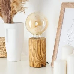 Hofstein Canedo Tischleuchte Schwarz, Naturfarben, 1-flammig -Günstiges Tischlampen Geschäft canedo tischleuchte h3433355 9