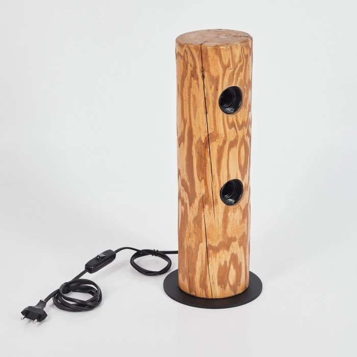 Hofstein Canedo Tischleuchte Schwarz, Naturfarben, 2-flammig 7 Hofstein Canedo Tischleuchte Schwarz, Naturfarben, 2-flammig – Bild 5