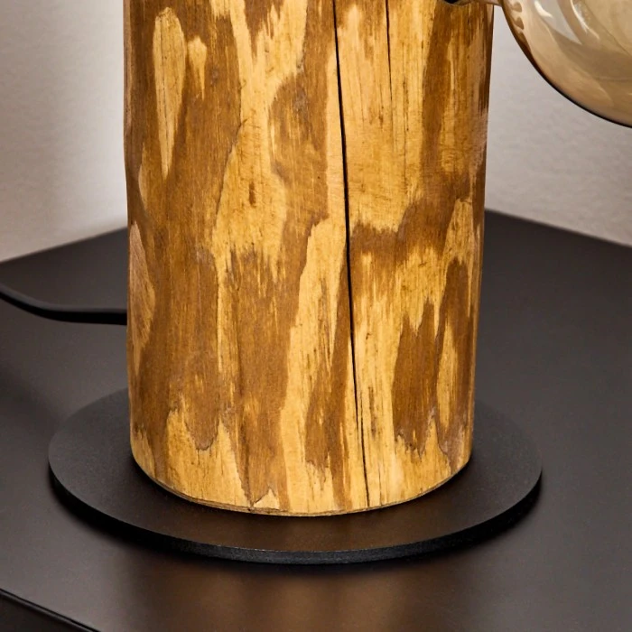 Hofstein Canedo Tischleuchte Schwarz, Naturfarben, 2-flammig 8 Hofstein Canedo Tischleuchte Schwarz, Naturfarben, 2-flammig – Bild 6