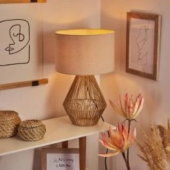 Hofstein Canot Tischleuchte Braun, Naturfarben, 1-flammig 23 Hofstein Canot Tischleuchte Braun, Naturfarben, 1-flammig -Günstiges Tischlampen Geschäft canot tischleuchte h3539972 9