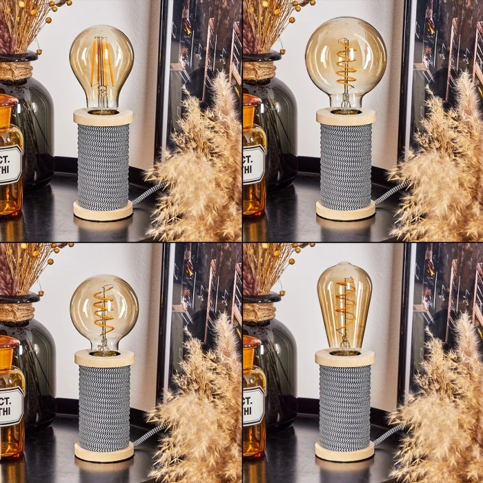 Hofstein Carbonear Tischleuchte Schwarz, Weiß, Naturfarben, 40-flammig 4 Hofstein Carbonear Tischleuchte Schwarz, Weiß, Naturfarben, 40-flammig – Bild 2