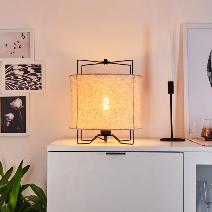 Hofstein Casoie Tischleuchte Schwarz, 1-flammig 11 Hofstein Casoie Tischleuchte Schwarz, 1-flammig – Bild 9