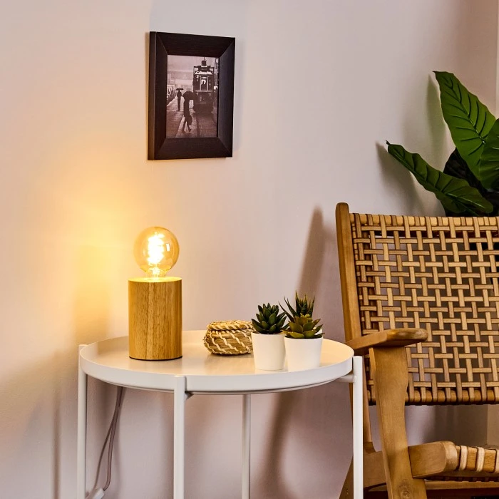 Hofstein Castellar Tischleuchte Holz hell, 1-flammig 9 Hofstein Castellar Tischleuchte Holz hell, 1-flammig – Bild 7