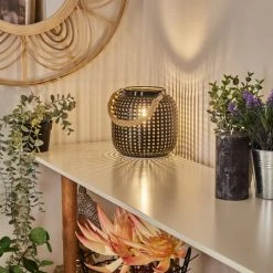 Hofstein Catasel Tischleuchte Schwarz, Naturfarben, 1-flammig -Günstiges Tischlampen Geschäft catasel tischleuchte h3595497 10