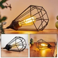 Hofstein Cenova Tischleuchte Schwarz, 1-flammig