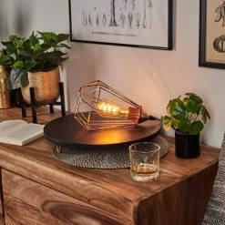 Hofstein Cenova Tischleuchte Kupferfarben, 1-flammig