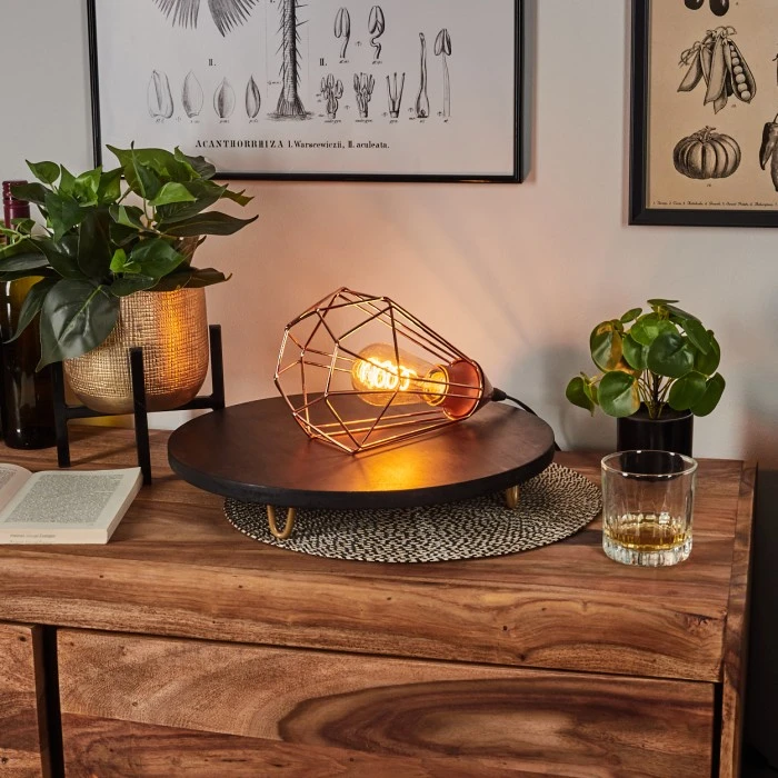 Hofstein Cenova Tischleuchte Kupferfarben, 1-flammig 11 Hofstein Cenova Tischleuchte Kupferfarben, 1-flammig – Bild 9