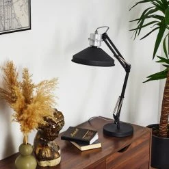 Hofstein Chara Tischleuchte Schwarz, Silber, 1-flammig -Günstiges Tischlampen Geschäft chara tischleuchte h3413296 11