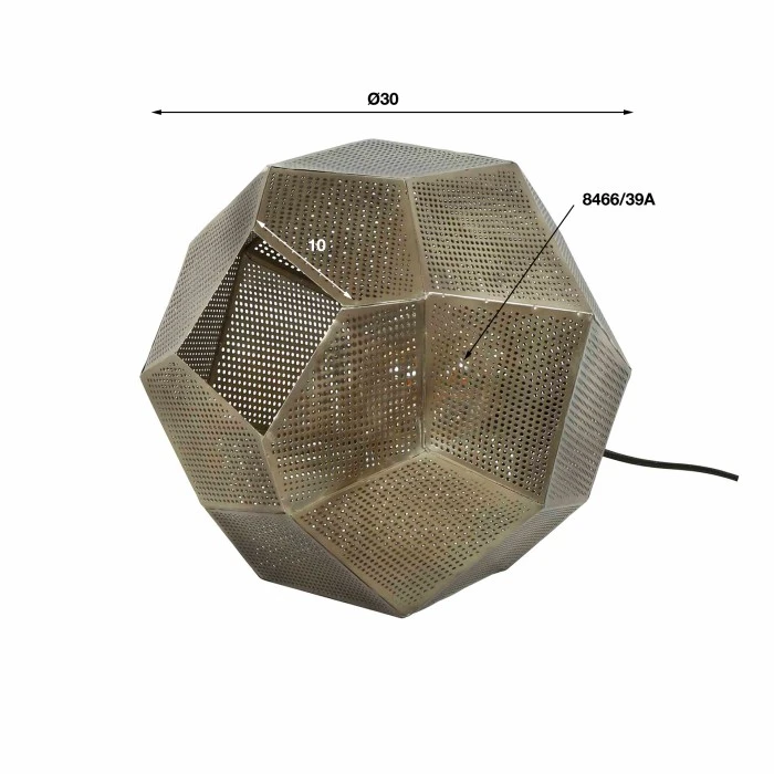 Hofstein Chemenot Tischleuchte Kupferfarben, Antik, 1-flammig 7 Hofstein Chemenot Tischleuchte Kupferfarben, Antik, 1-flammig – Bild 5
