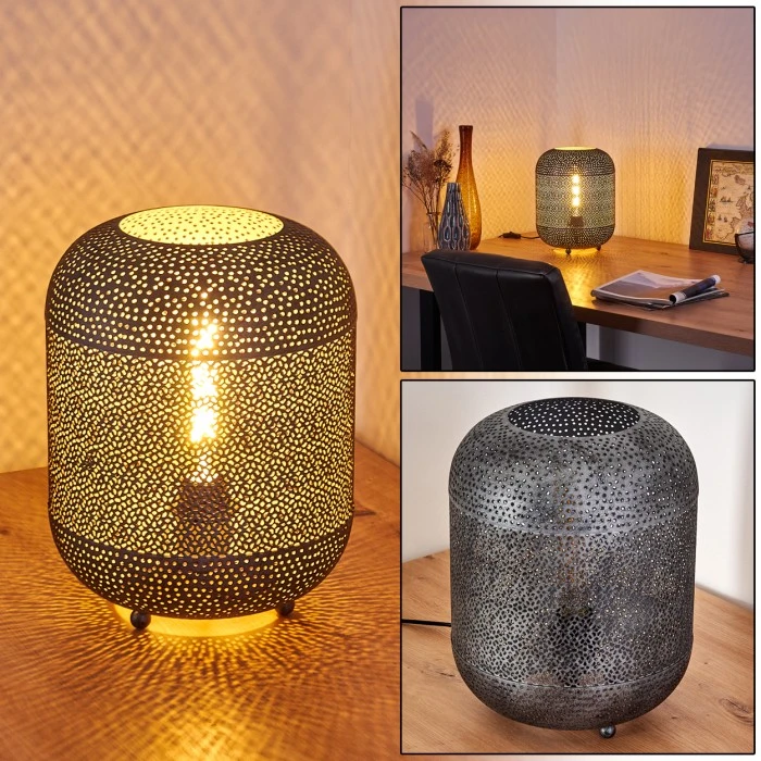 Hofstein Chidu Tischleuchte Grau, 1-flammig 3 Hofstein Chidu Tischleuchte Grau, 1-flammig