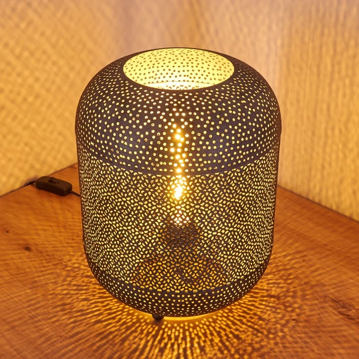 Hofstein Chidu Tischleuchte Grau, 1-flammig 6 Hofstein Chidu Tischleuchte Grau, 1-flammig – Bild 4