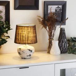 Hofstein Chihul Tischleuchte Schwarz, Weiß, 1-flammig -Günstiges Tischlampen Geschäft chihul tischleuchte h3396988 6