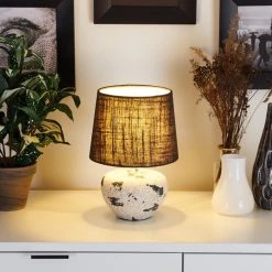 Hofstein Chihul Tischleuchte Schwarz, Weiß, 1-flammig -Günstiges Tischlampen Geschäft chihul tischleuchte h3396988 9