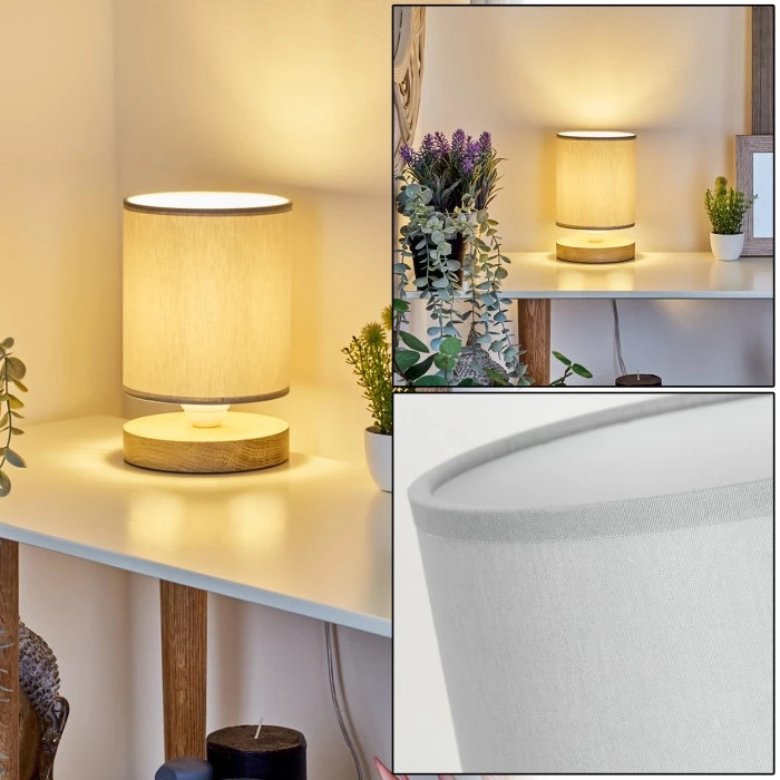 Hofstein Chiuvi Tischleuchte Weiß, Naturfarben, 1-flammig 3 Hofstein Chiuvi Tischleuchte Weiß, Naturfarben, 1-flammig