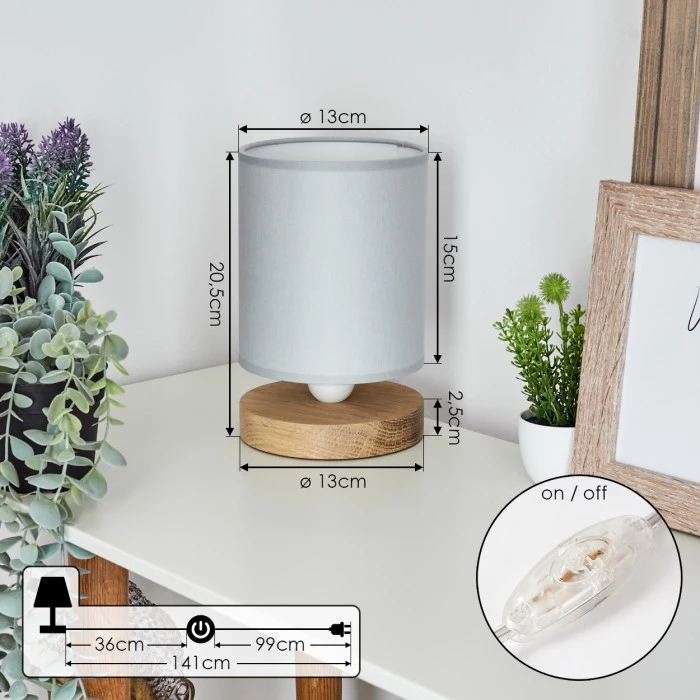 Hofstein Chiuvi Tischleuchte Weiß, Naturfarben, 1-flammig 6 Hofstein Chiuvi Tischleuchte Weiß, Naturfarben, 1-flammig – Bild 4