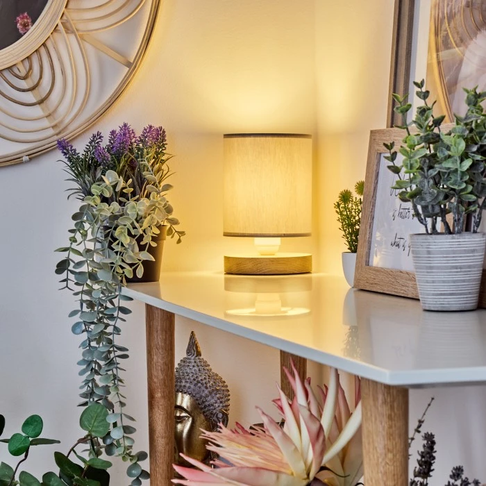 Hofstein Chiuvi Tischleuchte Weiß, Naturfarben, 1-flammig 9 Hofstein Chiuvi Tischleuchte Weiß, Naturfarben, 1-flammig – Bild 7