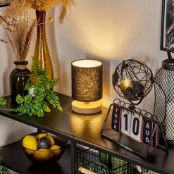 Hofstein Chiuvi Tischleuchte Schwarz, Naturfarben, 1-flammig -Günstiges Tischlampen Geschäft chiuvi tischleuchte h3597491 6