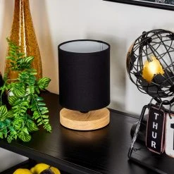 Hofstein Chiuvi Tischleuchte Schwarz, Naturfarben, 1-flammig -Günstiges Tischlampen Geschäft chiuvi tischleuchte h3597491 9