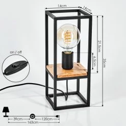 Hofstein Colebrook Tischleuchte Schwarz, Naturfarben, 1-flammig 16 Hofstein Colebrook Tischleuchte Schwarz, Naturfarben, 1-flammig -Günstiges Tischlampen Geschäft colebrook tischleuchte h3566671 3