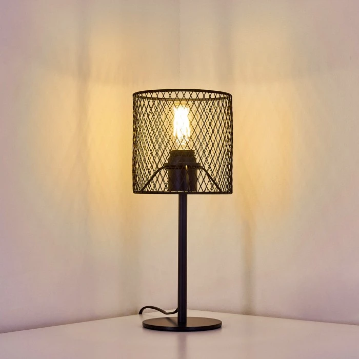 Hofstein Conewago Tischleuchte Schwarz, 1-flammig 5 Hofstein Conewago Tischleuchte Schwarz, 1-flammig – Bild 3