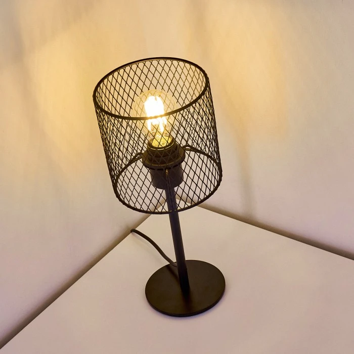 Hofstein Conewago Tischleuchte Schwarz, 1-flammig 6 Hofstein Conewago Tischleuchte Schwarz, 1-flammig – Bild 4