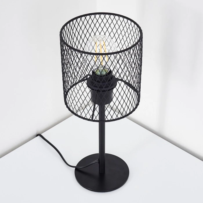 Hofstein Conewago Tischleuchte Schwarz, 1-flammig 8 Hofstein Conewago Tischleuchte Schwarz, 1-flammig – Bild 6